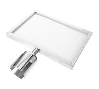 Healeved Cadre à de Face Argenté Double en Inoxydable Panneau Acier Facile Installer, Porte-affiche A4 pour Supports Pilier, pour Installations Sanitaires et Espaces Publics