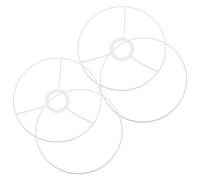 Healeved Cadre Abat Jour en Fer Robuste pour Lampe Intérieur Carcasse Abat Jour Compatible Douille E27 pour Projets DIY Lot de 2 Sets de Sets Blancs