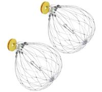 Healeved Cages à Crabes en Treillis Métallique 2 Unités, Pièges Réutilisables Lest, Ouverture et Fermeture Automatiques, Adaptées pour Pêche en Lacs et Zones Côtières Couleur Aléatoire