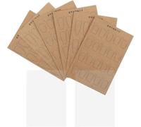 Healeved Cahier D’exercices Recto-verso pour Nail Art 6 Formes D’ongles 2 Feuilles Pet Transparentes, Papier D’entraînement Réutilisable pour Dessin et Coloration, Débutants