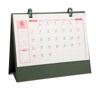 Healeved Calendrier de Bureau PU Année Du Cheval Vert Mini Calendrier Mensuel Debout pour Organisation de Bureau et Maison