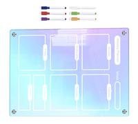 Healeved Calendrier et Pratique à Sec Effaçable Magnétique Hebdomadaire en Acrylique Support Magnétique Planificateur de Repas Réutilisable pour Réfrigérateur