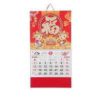 Healeved Calendrier mural du zodiaque chinois Chèvre - Calendrier lunaire 2027, agenda mensuel pour le salon, le bureau, les fêtes du Nouvel An chinois et la décoration festive