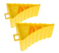 Healeved Cales de Roue Robustes et Légères Lot de 2, Butées Triangulaires Anti-Recul pour Voiture et Remorque, pour Stationnement en Garage et Voyages, Dimensions 15,5 X 10 X 10 CM