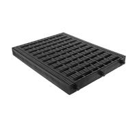 Healeved Caniveau en Plastique Noir 200X250X25 MM Grille d'Égout Emboîtable pour Drainage Extérieur Couvercle de Tranchée pour Jardin Trottoir et Système de Collecte d'Eau de Pluie