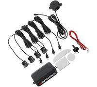 Healeved Capteurs de Stationnement Arrière 4 Pièces Noirs, Système D'avertissement Sonore pour Voiture, Accessoires Automobiles, Détection Recul Précise, Sécurité Parking Renforcée