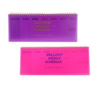 Healeved Carnet de Planification Hebdomadaire Gestion du Temps 2 Pièces Agenda Familial Hebdomadaire Papier Pp et Fer la Maison