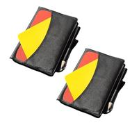 Healeved Cartes d'Arbitre de Football Multifonctions en PVC Solide 2 Jeux Porte-Crayon Intégré Carnet de Score et Stylo Kit Complet pour Arbitrage Football Badminton et Rugby