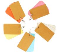 Healeved Cartes Mémoire Vierges avec Anneaux, Fiches de Révision, Papier et Métal, pour Prise de Notes, Voyage et Bureau, Étudiants et Voyageurs