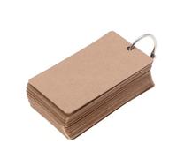 Healeved Cartes Papier Kraft 9 Cm Anneau en Acier Inoxydable, 50 Pages pour Notes et Fiches D'étude, pour Activités en Plein Air et Organisation