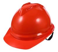 Healeved Casque de Sécurité Chantier en ABS à Coque Épaisse Ventilation Double Face V-Shape Taille Réglable Couleur Orange Protection Renforcée pour Travaux de Construction et