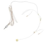 Healeved Casque Micro à Condensateur Filaire Beige Léger Perche Orientable Microphone Vocal pour Amplificateur de Voix pour Chant Enseignement et Spectacles Professionnels