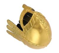 Healeved Casque Viking Doré Médiéval pour Cosplay Hommes et Femmes, Accessoire de Costume Léger Sangle Élastique, Casque de Guerrier 1 Pièce pour Carnaval, Fêtes à Thème et Déguisement