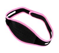 Healeved Ceinture de Lifting Visage V-strap Ajustable pour Femme Bande Élastique Fine pour Raffermir Peau et Réduire Double Menton Masque Amincissant Confortable Noir et Rose