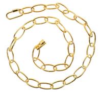 Healeved Chaîne de Lustre en Métal Doré 38 MM Fermoir de Connexion - Rallonge de Chaîne Suspendue 1 Mètre pour Guirlandes Lumineuses et Éclairage Décoratif pour Salon la Cuisine et