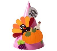Healeved Chapeaux en Papier de Dinde à Fabriquer Soi-même 6 Pièces pour Garçon et Filles, Accessoires de Fête Thanksgiving, Jeu Éducatif pour Cultiver Habiletés Pratiques Plusieurs Styles