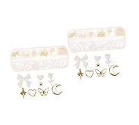 Healeved Charm Pour Assortiment Accessoires De Nail Art Éclairants Décorations Élégantes Pour Gel Compartiments De Petits Bijoux Pour Femmes