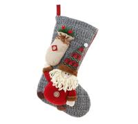 Healeved Chaussettes de Noël Décoratives Grand Espace de Remplissage Chaussette de Noël en Tissu Tricoté et Non-tissé Élastique pour Garçon et Filles