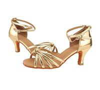 Healeved Chaussures de Danse Latines à Talons pour Sandales Satin Bride Nouée Élégantes pour Danse
