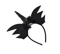 Healeved Chauve Souris Halloween Coiffe Licorne -tete Accessoires Cheveux Décoration Garçon Fille Noir