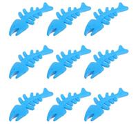 Healeved Chien 9 Pièces Forme Arête de Poisson Lot 1 Set TPR Matériau Sûr pour Animaux de Compagnie Activité de Jeu et Mastication Couleur Aléatoire