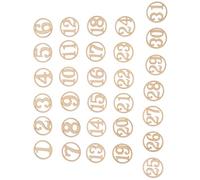 Healeved Chiffres en Bois Naturel à Peindre 31 Pièces 35 MM - Décorations DIY Éducatives et Créatives pour Loisirs Étiquettes en Bois pour Bricolage Jeux D’Apprentissage et Décorations