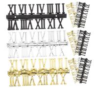 Healeved Chiffres Romains Horloge Murale DIY Kit 12 Pièces Plastique Robuste Vintage Numéros De Remplacement Réparation Horloge Murale Décor Maison Classique 2,3 Cm