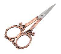 Healeved Ciseaux à Broder Vintage en Acier Inoxydable Mini-Ciseaux Légers Rouge Cuivre Outils de Couture Précis pour Loisirs Créatifs Coupe-Fil et Broderie Usage Manuel et Scolaire