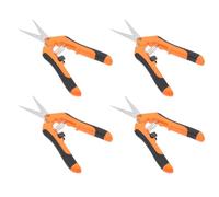 Healeved Ciseaux de Jardinage Lot de 4 en Acier Inoxydable, Lames Droites, Sécateur à Main Antirouille Ressort, Outil Multifonction pour Tailler Branches Fleurs Plantes, Usage Jardinage