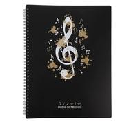 Healeved Classeur de Partitions Musicales A4 Transparent 40 Pages pour Rangement de Partitions et Documents Pochettes Plastiques Épaisses Résistantes Dossier Musique Piano Polyvalent