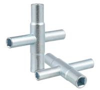 Healeved Clé de Robinet en Acier Lot de 2, Outil Extracteur Polyvalent pour Robinetterie Vanne D’arrêt, Compatible Jardin et Usage Extérieur, Clé D’arrêt D’eau Pratique et Robuste