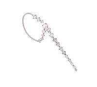 Healeved Clip Oreille Cartilage Argenté avec Cristaux Boucle Oreille Femme sans Piercing Accessoire pour Cérémonie et Usage Quotidien