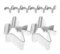 Healeved Clips Métalliques Argentés Pied Stable en U Lot de 10 Installation Facile Support pour Classeurs pour Étagères D'armoire à Domicile ou Bureau