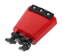 Healeved Clochette de Vache en Métal Rouge avec Bande Anti-bruit Noire, Accessoire de Percussion Montable pour Contrôle du Volume Lors des Répétitions et Performances