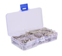 Healeved Clous Ronds en Acier Inoxydable 460pcs, Clous Droits et Robustes pour Projets de Menuiserie et Œuvres D'art Murales, Fixation Fiable Argentée
