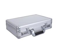Healeved Coffret à Outils Portable en Alliage D'aluminium 360-silver avec Serrure à Combinaison, Poignée Intégrée, Étanche et Compact, Boîte de Rangement Multifonctionnelle pour Atelier,