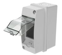 Healeved Coffret de Distribution Électrique 2 Voies Ip65 Fenêtre Transparente Boîtier de Disjoncteurs Extérieur Étanche en Plastique Protection pour Installations Électriques Extérieures