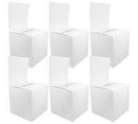 Healeved Coffret de Don Blanc en Papier 6 Pièces, Boîte de Loterie Multifonctionnelle, Solide et Pratique pour Réunions et Événements