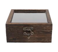 Healeved Coffret en Bois 10X10X4,5 CM pour Spécimens d'Insectes avec Couvercle à Charnière, Boîte à Souvenirs Multifonction pour Collection, Exposition et Rangement Décoratif de Fleurs