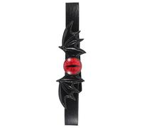 Healeved Collier Accessoire Mystérieux Détails Soignés Style Punk Chauve-souris Ras-de-cou en Pu Noir pour Halloween pour Fête Costumée