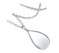 Healeved Collier Bijou Élégant en Acier Titane Argenté Urne pour Cendres Souvenir Funéraire Classique et Raffiné Pendentif Diffuseur Parfumé Portable pour Femmes
