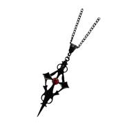 Healeved Collier Croix Gothique Pour Femme Bijoux Vampire Ras-De-Cou Accessoire Croisé Pour SoiréE Halloween Cosplay Collier Pendentif ÉLéGant 13G 13X1.18X0.20In
