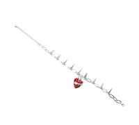 Healeved Collier Cœur Punk avec Rivets et Pendentif Cœur Barbelé Style Gothique pour Homme Hip Hop Confortable pour Usage et Occasions Spéciales