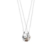 Healeved Collier d'Amour Assorti pour Couple en Alliage Robuste Pendentif Coquillage Magnétique Bicolore Bijou Romantique pour Lui Présent Saint-Valentin ou Anniversaire