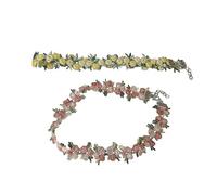 Healeved collier de fleurs Bijoux mignons verser filles colliers de cou pour femme bijoux de cou de doux de mode Décoration du Jaune