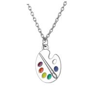 Healeved Collier Palette de Peinture Alliage Créatif Pendentif Artiste Cadeau Original pour Étudiant Arts et Amateurs de Peinture