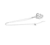 Healeved Collier Pendentif En Cristal Cristaux Cage Vide Porte-pendentif Décoratif Suspendu Cordon De Collier Support De Pierre De Collier De Remplacement Silver Métal
