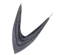 Healeved Collier Plastron Métallique Noir à Paillettes, Collier Ras du Cou Triangulaire en Métal, Bijou de Clavicule pour Femmes, Accessoire de Soirée Élégant, Taille Courte