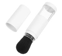 Healeved Compact Flat Top Makeup Brush With Built-in Powder Storage Soft Fiber Bristles For Travel Retractable Applicator Tool For Foundation Blush And Daily Use