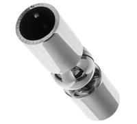 Healeved Connecteur Coudé Ajustable en Alliage de Zinc Argenté pour Tringle à Rideaux, sans Bavure, Cuisine et Maison
